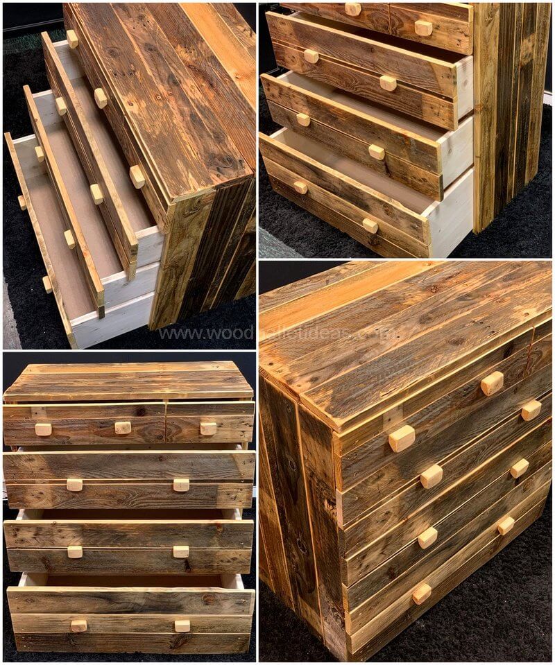 pallet chest of drawers